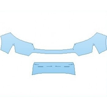 PAINT PROTECTION KIT - 2023 HONDA RIDGELINE SPORT WITHOUT FENDER FLARES BUMPER - PRECUT PPF CLEAR BRA WRAP