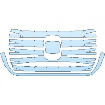 PAINT PROTECTION KIT - 2023 HONDA RIDGELINE SPORT WITHOUT FENDER FLARES GRILLE STANDARD - PRECUT PPF CLEAR BRA WRAP