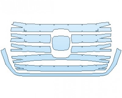 PAINT PROTECTION KIT - 2024 HONDA RIDGELINE RTL WITHOUT FENDER FLARES GRILLE STANDARD - PRECUT PPF CLEAR BRA WRAP