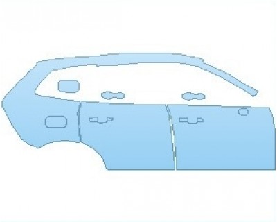 PAINT PROTECTION KIT - 2023 VOLVO XC60 MOMENTUM REAR QUARTER PANEL & DOORS RIGHT SIDE - PRECUT PPF CLEAR BRA WRAP