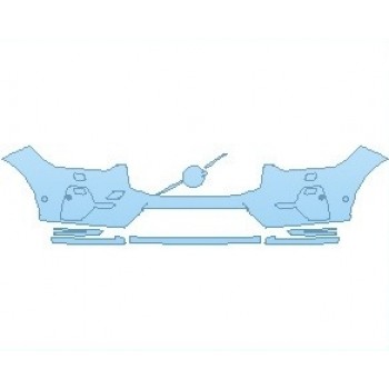 PAINT PROTECTION KIT - 2023 VOLVO XC60 MOMENTUM BUMPER WITH WASHERS & SENSORS - PRECUT PPF CLEAR BRA WRAP