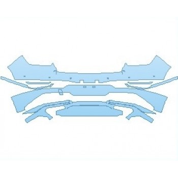 PAINT PROTECTION KIT - 2025 GENESIS GV80 2.5T AWD REAR BUMPER WITH SENSORS - PRECUT PPF CLEAR BRA WRAP
