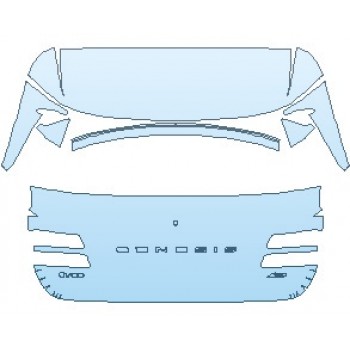 PAINT PROTECTION KIT - 2025 GENESIS GV80 3.5T AWD ADVANCED+ REAR HATCH WITH GENESIS LETTERS GV80 & 4WD EMBLEMS - PRECUT PPF CLEAR BRA WRAP