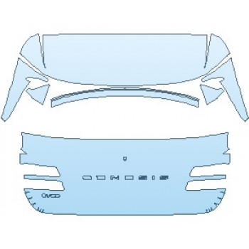 PAINT PROTECTION KIT - 2023 GENESIS GV80 2.5T RWD REAR HATCH WITH GENESIS LETTERS GV80 EMBLEM - PRECUT PPF CLEAR BRA WRAP