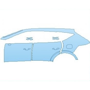 PAINT PROTECTION KIT - 2025 GENESIS GV80 3.5T AWD ADVANCED+ REAR QUARTER & DOORS LEFT - PRECUT PPF CLEAR BRA WRAP