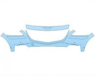 PAINT PROTECTION KIT - 2024 GENESIS GV80 2.5T AWD BUMPER UPPER WITH SENSORS - PRECUT PPF CLEAR BRA WRAP