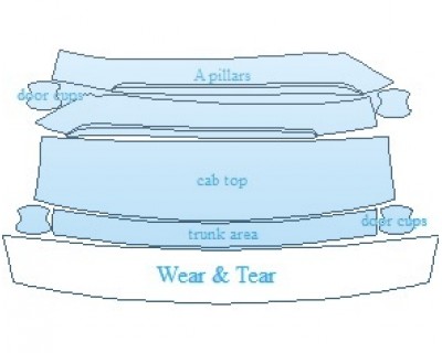 PAINT PROTECTION KIT - 2024 GENESIS GV80 2.5T AWD COMMON WEAR AREA KIT - PRECUT PPF CLEAR BRA WRAP
