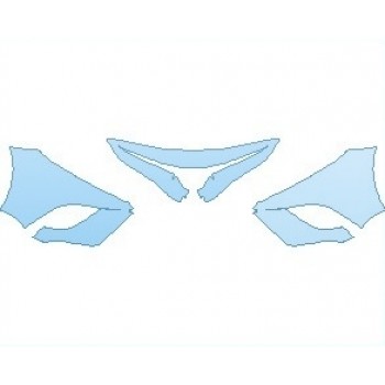 PAINT PROTECTION KIT - 2023 TOYOTA CAMRY TRD BUMPER WITH CENTER CAMERA - PRECUT PPF CLEAR BRA WRAP