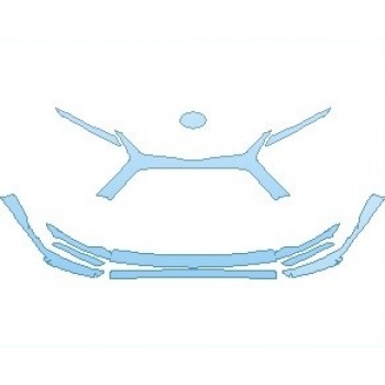 PAINT PROTECTION KIT - 2021 TOYOTA CAMRY TRD FRONT BLACK TRIM - PRECUT PPF CLEAR BRA WRAP