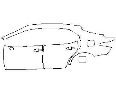 2022 TOYOTA CAMRY TRD REAR QUARTER PANEL AND DOORS LEFT SIDE