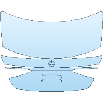 PAINT PROTECTION KIT - 2022 MERCEDES S CLASS 580 AMG LINE SEDAN REAR DECK LID - PRECUT PPF CLEAR BRA WRAP