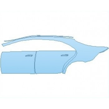 PAINT PROTECTION KIT - 2023 MERCEDES S CLASS 580 AMG LINE SEDAN REAR QUARTER PANEL & DOORS LEFT SIDE - PRECUT PPF CLEAR BRA WRAP