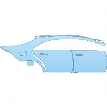 PAINT PROTECTION KIT - 2022 MERCEDES S CLASS 580 AMG LINE SEDAN REAR QUARTER PANEL AND DOORS RIGHT SIDE - PRECUT PPF CLEAR BRA WRAP
