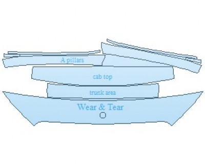 PAINT PROTECTION KIT - 2022 MERCEDES S CLASS 580 AMG LINE SEDAN COMMON WEAR AREA KIT - PRECUT PPF CLEAR BRA WRAP