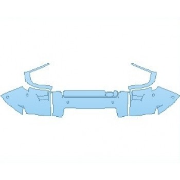 PAINT PROTECTION KIT - 2022 LAND ROVER DEFENDER X 90 (2 DOOR) LOWER BUMPER WITH SENSORS - PRECUT PPF CLEAR BRA WRAP