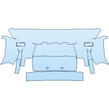 PAINT PROTECTION KIT - 2022 LAND ROVER DEFENDER X 90 (2 DOOR) REAR BUMPER WITHOUT SCUFF PLATE - PRECUT PPF CLEAR BRA WRAP