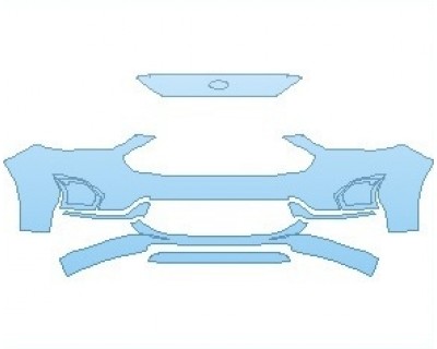 PAINT PROTECTION KIT - 2023 FORD FUSION ENERGI TITANIUM BUMPER WITHOUT LICENSE PLATE - PRECUT PPF CLEAR BRA WRAP