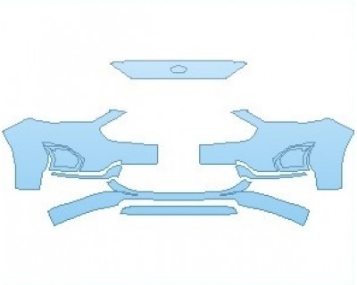 PAINT PROTECTION KIT - 2023 FORD FUSION ENERGI TITANIUM BUMPER WITH LICENSE PLATE - PRECUT PPF CLEAR BRA WRAP