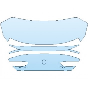 PAINT PROTECTION KIT - 2025 BMW 8 SERIES ALPINA B8 GRAND COUPE DECK LID WITH ALPINA & B8 EMBLEMS - PRECUT PPF CLEAR BRA WRAP