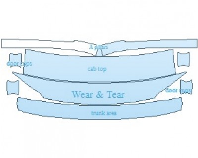 PAINT PROTECTION KIT - 2023 HONDA PILOT TOURING COMMON WEAR AREA KIT - PRECUT PPF CLEAR BRA WRAP