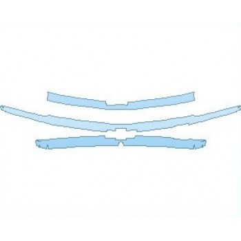 PAINT PROTECTION KIT - 2023 CHEVROLET SUBURBAN LT GRILLE FOR LT & PREMIER - PRECUT PPF CLEAR BRA WRAP