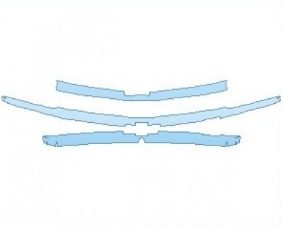 PAINT PROTECTION KIT - 2023 CHEVROLET SUBURBAN LT GRILLE FOR LT & PREMIER - PRECUT PPF CLEAR BRA WRAP