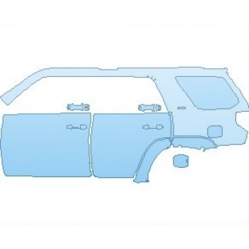 PAINT PROTECTION KIT - 2022 TOYOTA 4RUNNER LIMITED REAR QUARTER PANEL AND DOORS LEFT SIDE WITH LIMITED EMBLEM - PRECUT PPF CLEAR BRA WRAP
