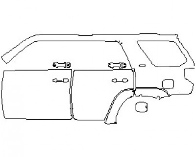 2022 TOYOTA 4RUNNER LIMITED REAR QUARTER PANEL AND DOORS LEFT SIDE WITH LIMITED EMBLEM