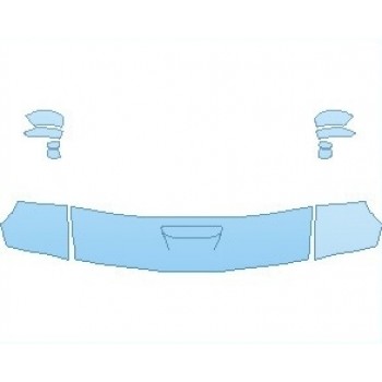 PAINT PROTECTION KIT - 2024 DODGE CHALLENGER GT AWD HOOD 18 INCH (WRAPPED EDGES) - PRECUT PPF CLEAR BRA WRAP