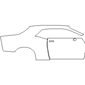2022 DODGE CHALLENGER GT AWD REAR QUARTER PANEL AND DOOR RIGHT