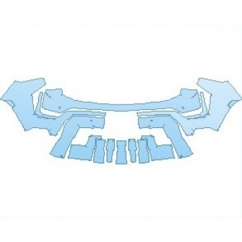 PAINT PROTECTION KIT - 2021 CHEVROLET TAHOE Z71 BUMPER WITH SENSORS AND LICENSE PLATE - PRECUT PPF CLEAR BRA WRAP
