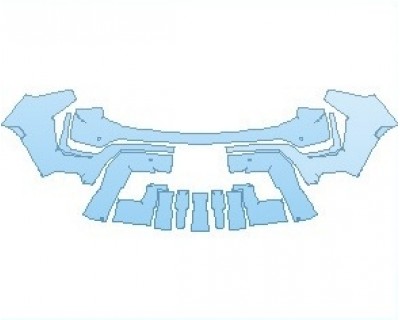 PAINT PROTECTION KIT - 2021 CHEVROLET TAHOE Z71 BUMPER WITH SENSORS AND LICENSE PLATE - PRECUT PPF CLEAR BRA WRAP