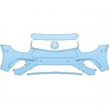 PAINT PROTECTION KIT - 2023 MERCEDES E CLASS AMG E 53 SEDAN BUMPER WITH SENSORS - PRECUT PPF CLEAR BRA WRAP