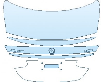 PAINT PROTECTION KIT - 2023 MERCEDES E CLASS AMG E 53 SEDAN REAR DECK LID WITH AMG & E 53 EMBLEMS - PRECUT PPF CLEAR BRA WRAP