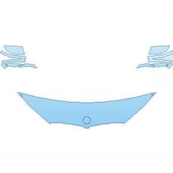 PAINT PROTECTION KIT - 2025 BMW 8 SERIES 840I CONVERTIBLE HOOD 18 INCH (NO WRAPPED EDGES) - PRECUT PPF CLEAR BRA WRAP