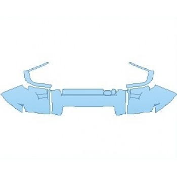 PAINT PROTECTION KIT - 2022 LAND ROVER DEFENDER X-DYNAMIC 110 (4 DOOR) LOWER BUMPER - PRECUT PPF CLEAR BRA WRAP