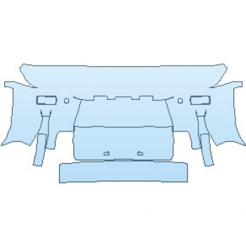 2021 LAND ROVER DEFENDER X-DYNAMIC 110 (4 DOOR) REAR BUMPER WITH SENSORS WITHOUT SCUFF PLATE