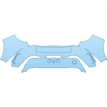PAINT PROTECTION KIT - 2024 TOYOTA COROLLA XSE HATCHBACK REAR BUMPER WITH BUMPER PROTECTOR - PRECUT PPF CLEAR BRA WRAP