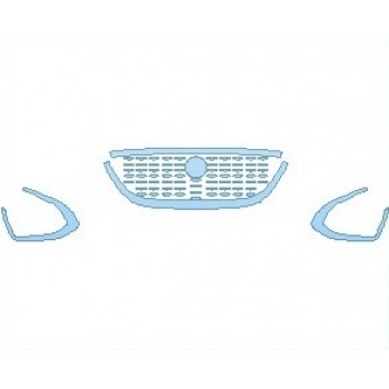 PAINT PROTECTION KIT - 2021 JAGUAR XF SE GRILLE AND FOG LIGHT AREA TRIM - PRECUT PPF CLEAR BRA WRAP