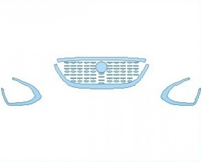 PAINT PROTECTION KIT - 2021 JAGUAR XF SE GRILLE AND FOG LIGHT AREA TRIM - PRECUT PPF CLEAR BRA WRAP