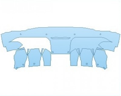 PAINT PROTECTION KIT - 2024 FORD MUSTANG MACH-E GT REAR BUMPER LOWER WITH SENSORS - PRECUT PPF CLEAR BRA WRAP