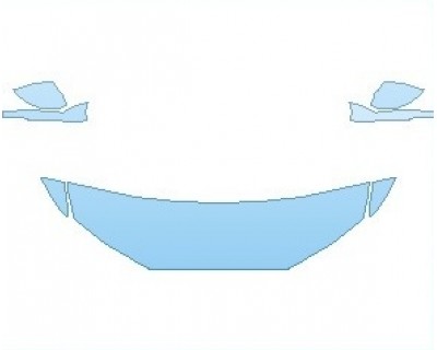 PAINT PROTECTION KIT - 2024 FORD MUSTANG MACH-E GT HOOD 18 INCH (NO WRAPPED EDGES) - PRECUT PPF CLEAR BRA WRAP