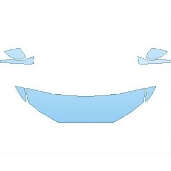 PAINT PROTECTION KIT - 2025 FORD MUSTANG MACH-E GT HOOD 18 INCH (WRAPPED EDGES) - PRECUT PPF CLEAR BRA WRAP