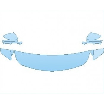 PAINT PROTECTION KIT - 2023 CHEVROLET BOLT EV 1LT HOOD 18 INCH (WRAPPED EDGES) - PRECUT PPF CLEAR BRA WRAP