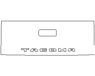 2021 TOYOTA TACOMA TRD SPORT TAILGATE MUST HAND CUT OR REMOVE AND REPLACE EMBLEM