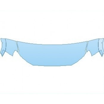 PAINT PROTECTION KIT - 2021 FORD RANGER XL WITH CHROME APPEARANCE PACKAGE HOOD (NO WRAPPED EDGES) - PRECUT PPF CLEAR BRA WRAP