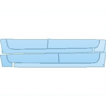 PAINT PROTECTION KIT - 2021 FORD RANGER XL WITH CHROME APPEARANCE PACKAGE ROCKER PANELS FOR SUPERCREW - PRECUT PPF CLEAR BRA WRAP