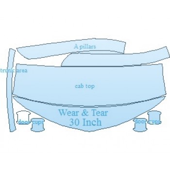 PAINT PROTECTION KIT - 2022 CHEVROLET CAMARO ZL1 COUPE COMMON WEAR AREA KIT - PRECUT PPF CLEAR BRA WRAP