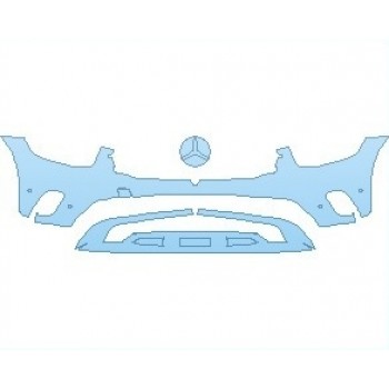 Precut PPF Kit – Clear Bra Paint Protection Film PAINT PROTECTION KIT - 2021 MERCEDES GLC CLASS 300 4MATIC SUV BUMPER WITH SENSORS - PRECUT PPF CLEAR BRA WRAP