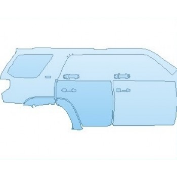 PAINT PROTECTION KIT - 2021 TOYOTA 4RUNNER TRAIL SPECIAL EDITION REAR QUARTER PANEL AND DOORS RIGHT SIDE WITH SR5 EMBLEM - PRECUT PPF CLEAR BRA WRAP